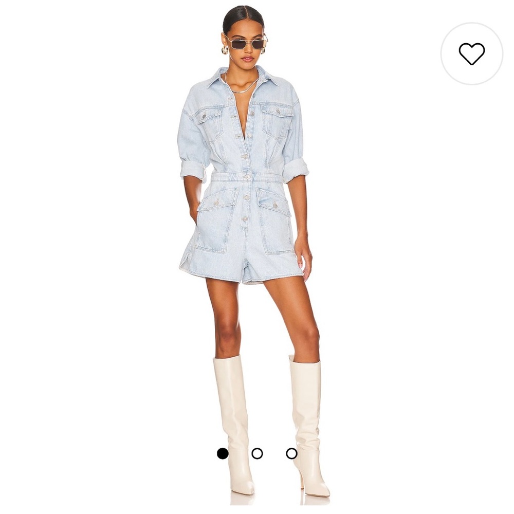 New 7 For All Mankind Chic Utility Denim Romper XS